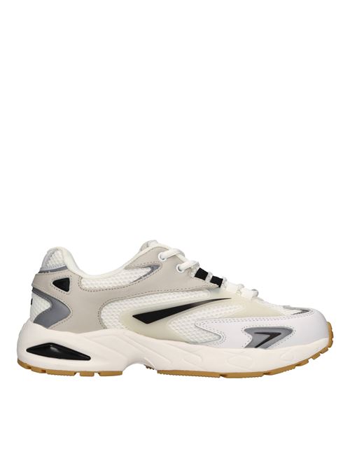 Sneakers in pelle e tessuto D.A.T.E. | SN23 MESHBIANCO-GRIGIO